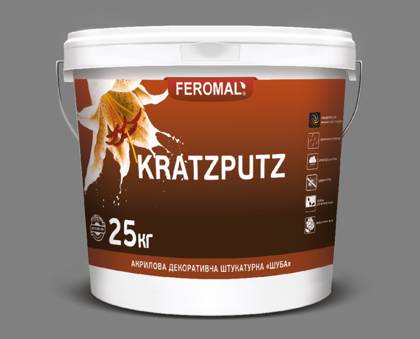 FEROMAL 44 KRATZPUTZ 1,5 мм База АВ Aкрилова декоративна штукатурка ШУБА